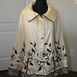 Lindi Women's Zip Jacket Drawstring Waist size Large